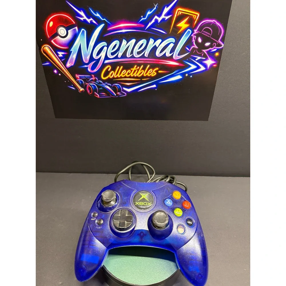 Microsoft Xbox Controller S Translucent Blue Wired Gamepad X09-64241-01 Original
